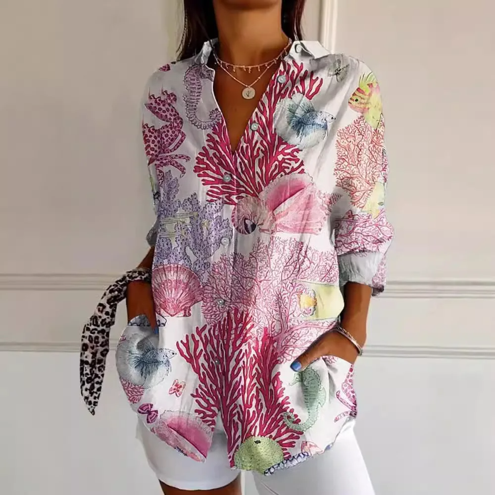 Leilani - Zomers trendy shirt met lange mouwen