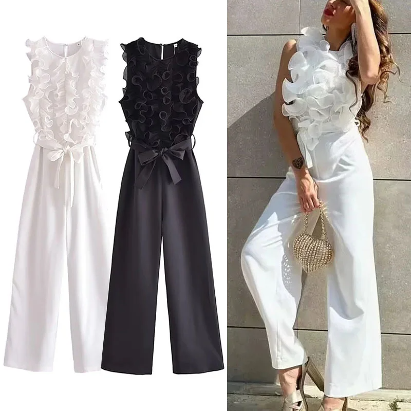 Dorcas - Lange mouwloze damesjumpsuit