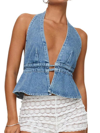 Sweet - Mouwloos denimvest