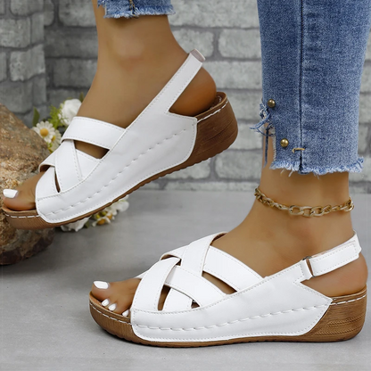 Mima - Dames lichtgewicht sandalen met sleehak