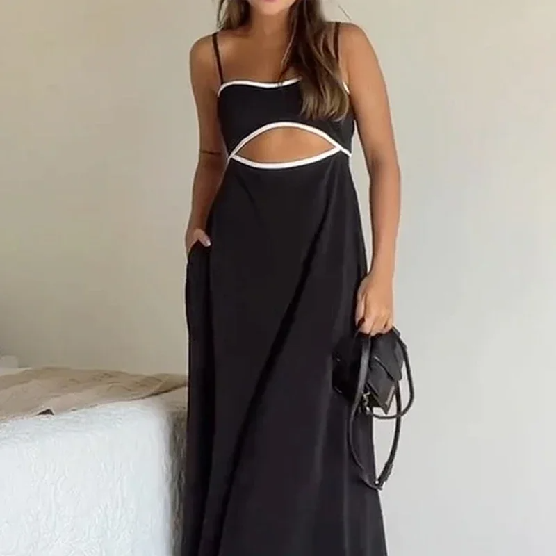 Victoria - Bretels mouwloze maxi-jurk