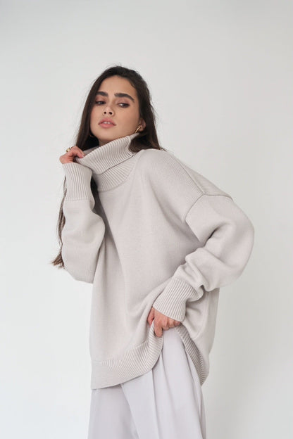 Martina - Winter-Rollkragenpullover mit lockerer Passform