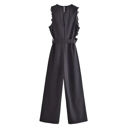 Dorcas - Lange mouwloze damesjumpsuit