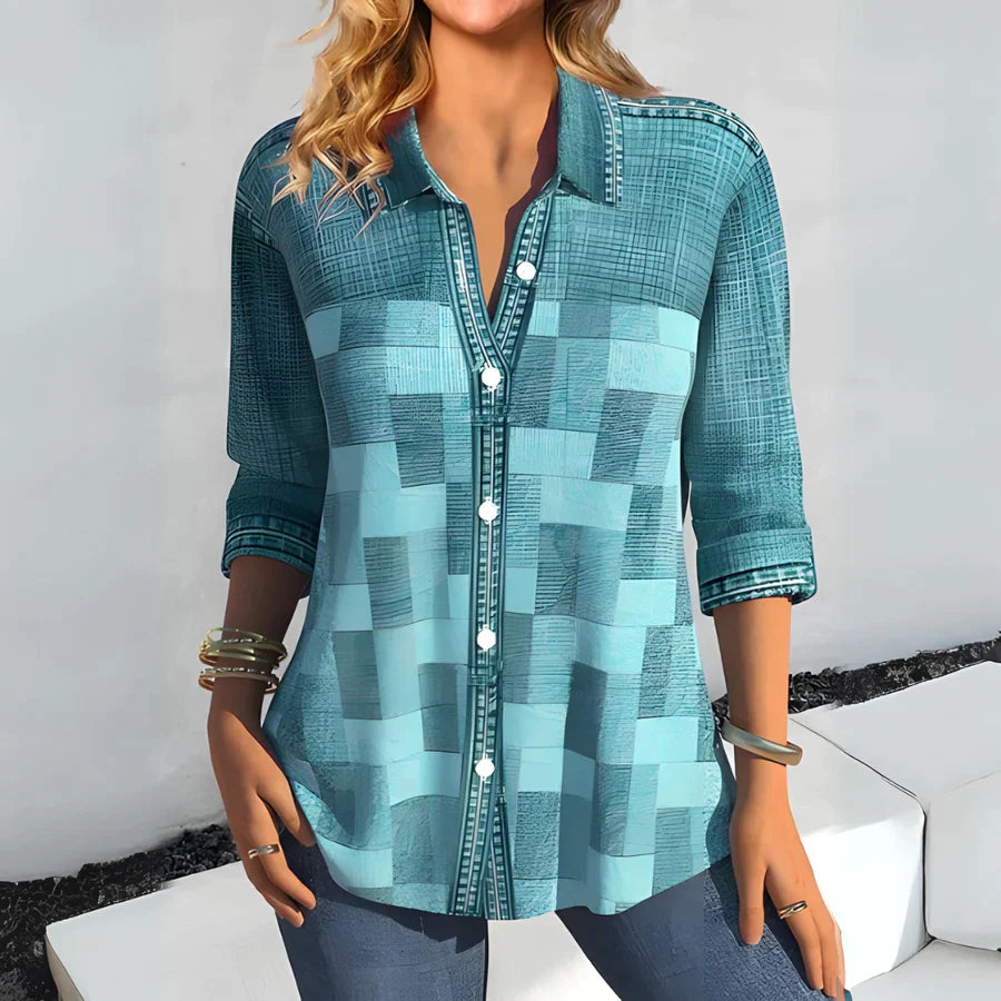 Sophie - Casual geruite blouse