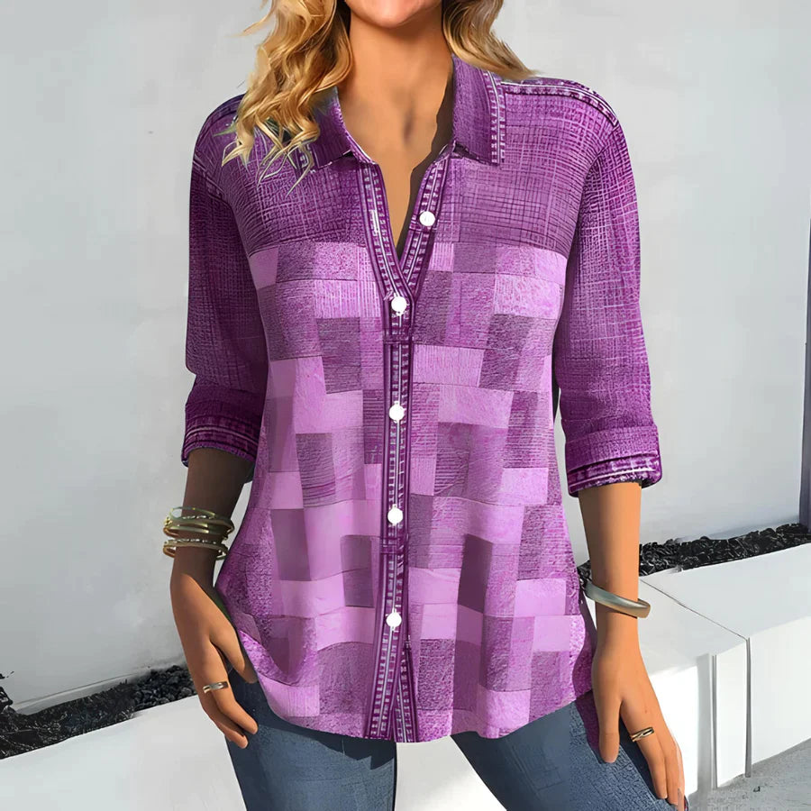 Sophie - Casual geruite blouse