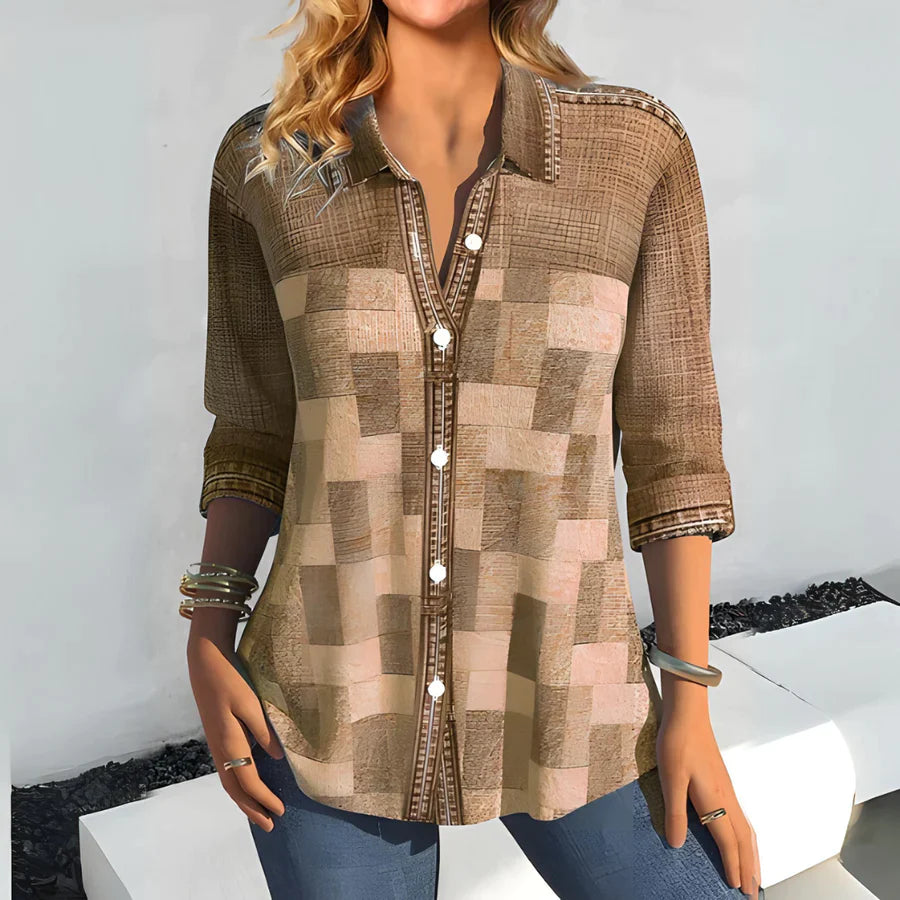 Sophie - Casual geruite blouse