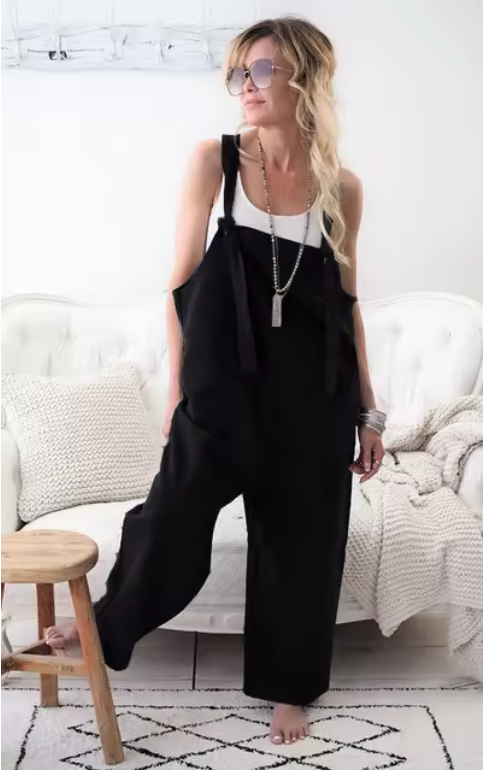 Jenny - Elegante casual jumpsuit van katoenlinnen