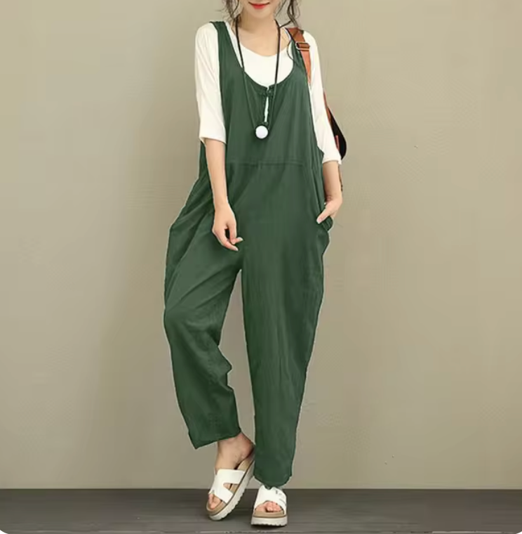 Dimple - Dames mouwloze lange broek jumpsuit