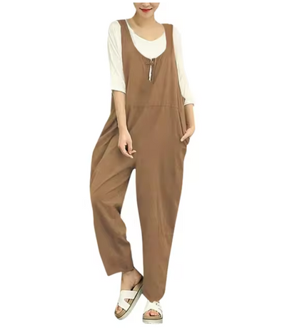 Dimple - Dames mouwloze lange broek jumpsuit