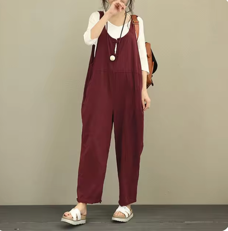 Dimple - Dames mouwloze lange broek jumpsuit