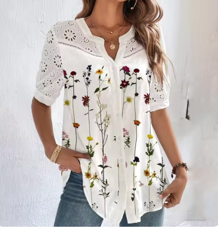 Mary - Casual kanten mode losse blouse