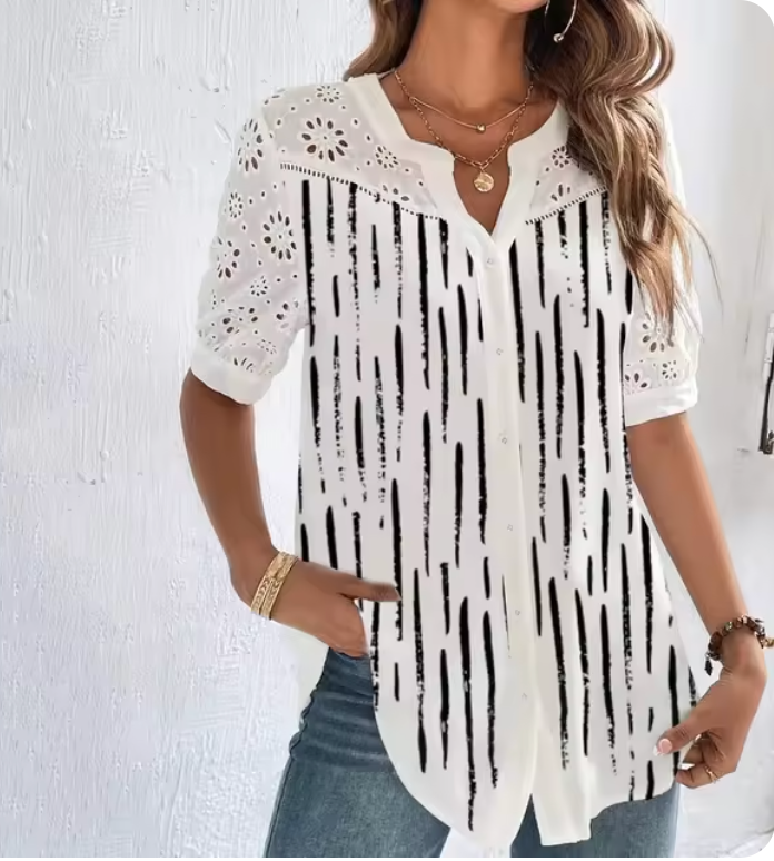 Mary - Casual kanten mode losse blouse