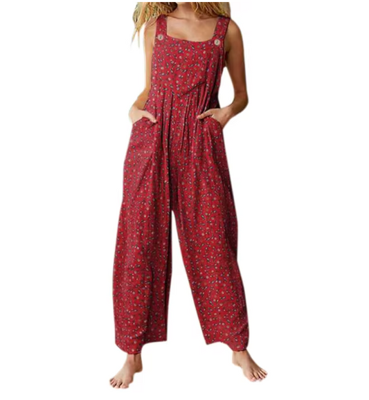 Jasmine - Nieuwe dames casual losse jumpsuits met bloemenprint