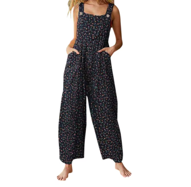 Jasmine - Nieuwe dames casual losse jumpsuits met bloemenprint