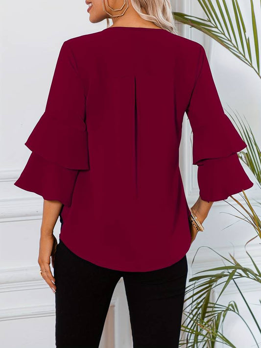 Ontspannen en tijdloze winterblouse