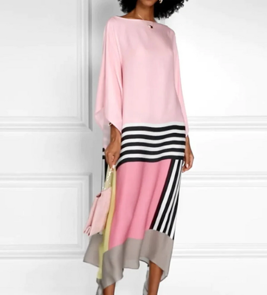 Laura - Roze Candy Stripe Kaftan