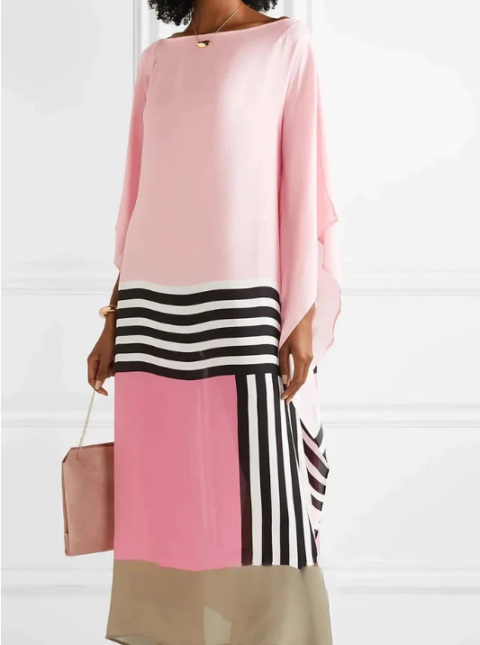 Laura - Roze Candy Stripe Kaftan