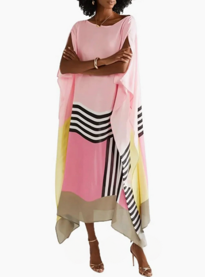 Laura - Roze Candy Stripe Kaftan