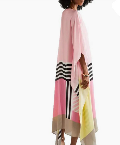 Laura - Roze Candy Stripe Kaftan