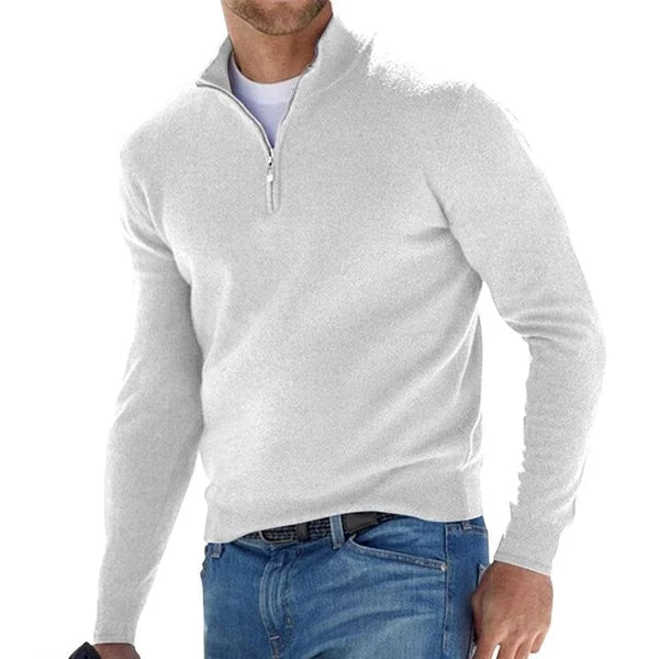 Luca - Heren Basic Sweater Met Rits