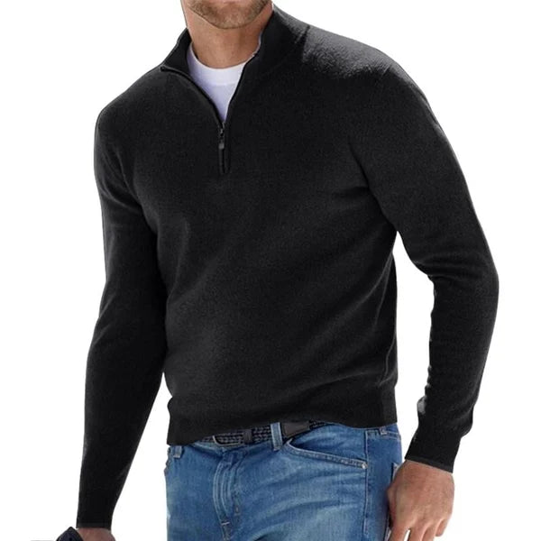 Luca - Heren Basic Sweater Met Rits